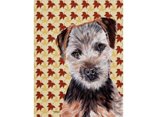 Norfolk Terrier Puppy Fall Leaves Flag Garden Size SC9687GF
