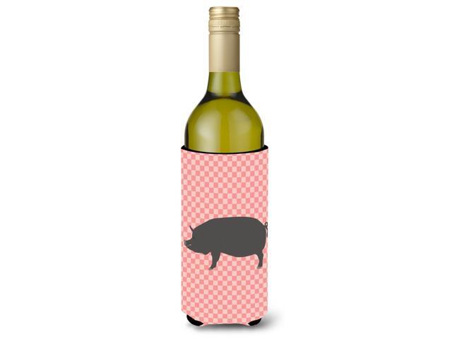 Berkshire Pig Pink Check Wine Bottle Beverge Insulator Hugger BB7933LITERK