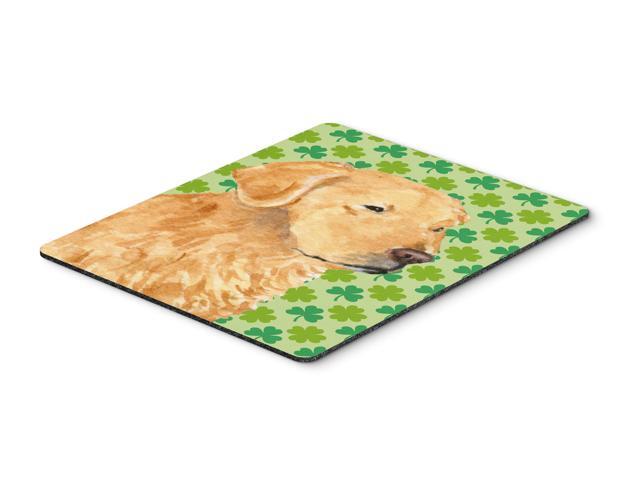 Golden Retriever St Patrick's Day Shamrock Mouse Pad Hot Pad or Trivet