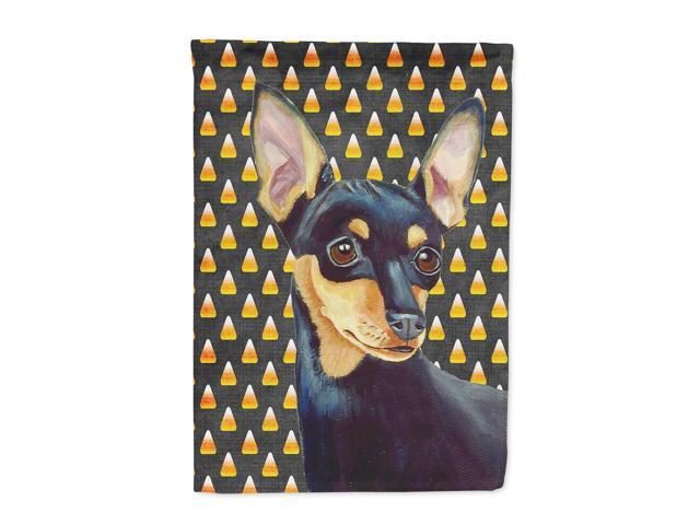 Min Pin Candy Corn Halloween Portrait Flag Canvas House Size