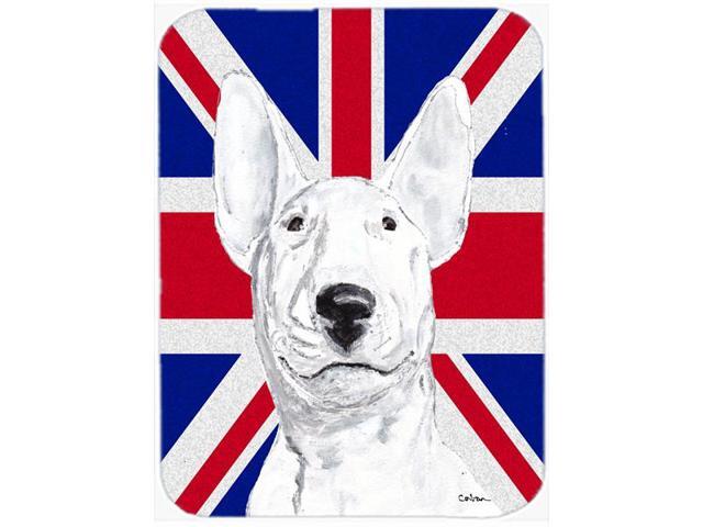 Bull Terrier with English Union Jack British Flag Mouse Pad Hot Pad or Trivet SC9860MP