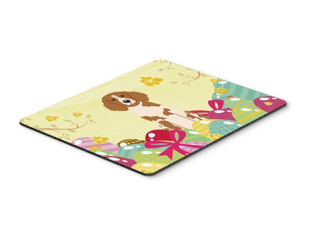 Easter Eggs Brittany Spaniel Mouse Pad Hot Pad or Trivet BB6072MP