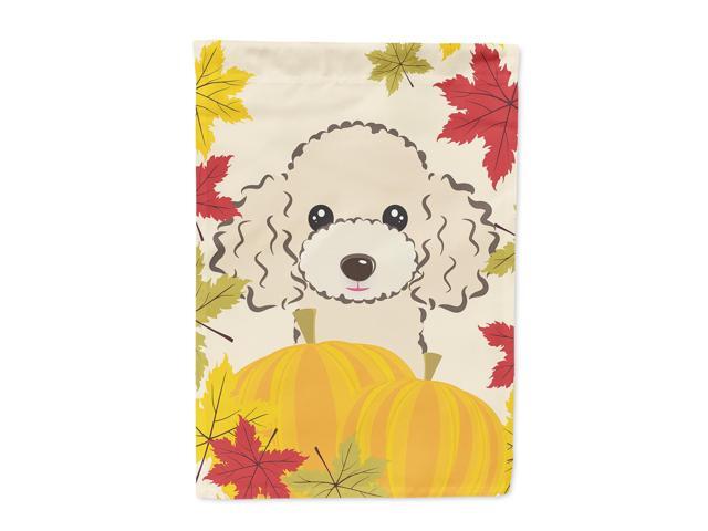 Buff Poodle Thanksgiving Flag Canvas House Size BB2064CHF
