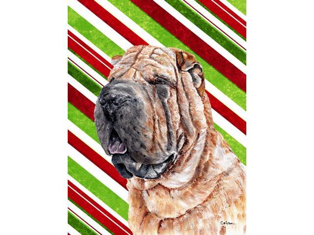 Shar Pei Candy Cane Christmas Flag Garden Size SC9791GF