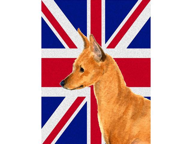 Min Pin with English Union Jack British Flag Flag Garden Size SS4908GF