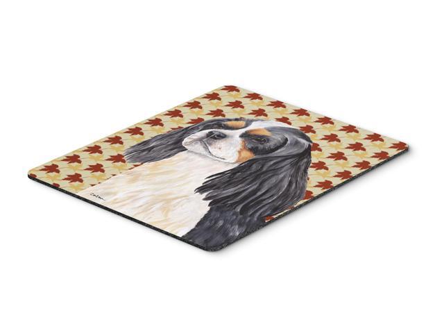 Cavalier Spaniel Fall Leaves Portrait Mouse Pad Hot Pad or Trivet