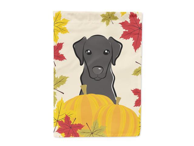 Black Labrador Thanksgiving Flag Canvas House Size BB2041CHF