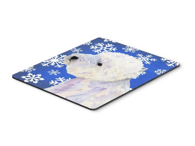 Westie Winter Snowflakes Holiday Mouse Pad Hot Pad or Trivet