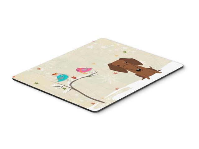 Christmas Presents between Friends Dachshund Red Brown Mouse Pad Hot Pad or Trivet BB2602MP