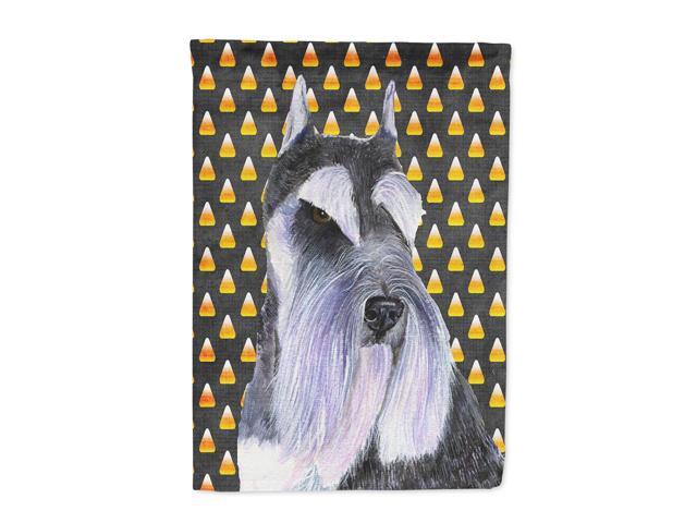 Schnauzer Candy Corn Halloween Portrait Flag Canvas House Size