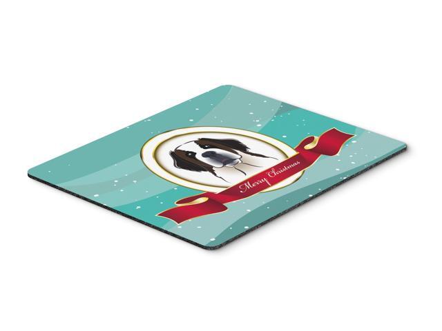Saint Bernard Merry Christmas Mouse Pad Hot Pad or Trivet BB1556MP