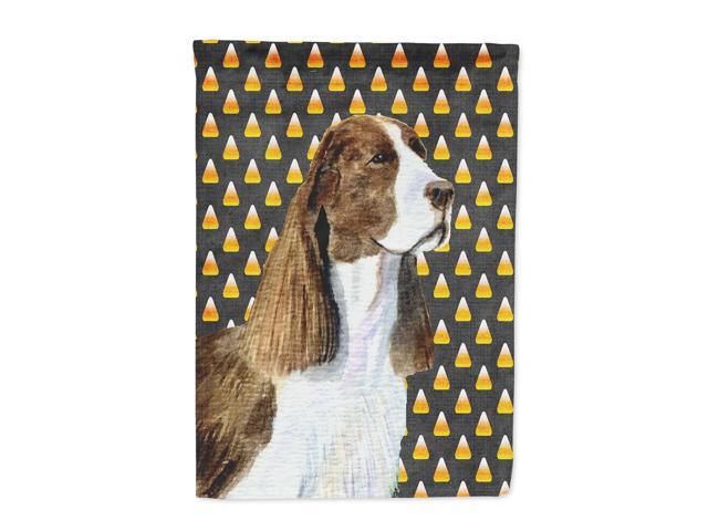 Springer Spaniel Candy Corn Halloween Portrait Flag Canvas House Size