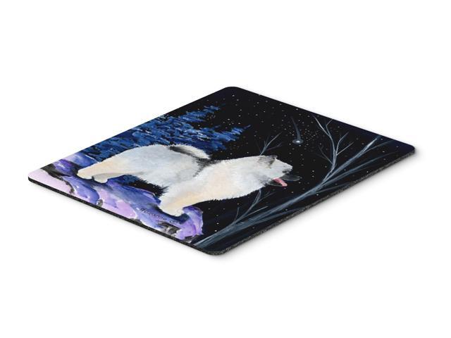 Starry Night Keeshond Mouse Pad / Hot Pad / Trivet