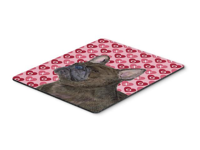 French Bulldog Hearts Love and Valentine's Day Mouse Pad Hot Pad or Trivet