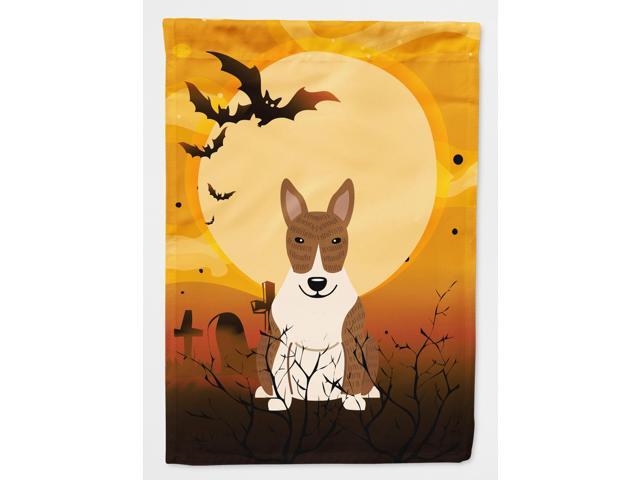 Halloween Bull Terrier Brindle Flag Canvas House Size BB4403CHF
