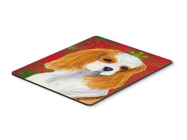 Cavalier Spaniel Snowflakes Christmas Mouse Pad Hot Pad or Trivet