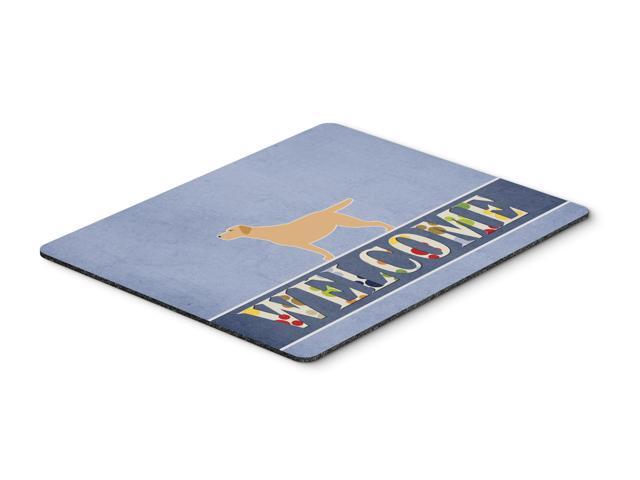 Yellow Labrador Retriever Welcome Mouse Pad Hot Pad or Trivet BB5501MP
