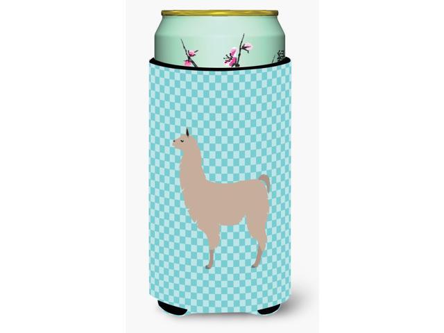 Llama Blue Check Tall Boy Beverage Insulator Hugger BB8090TBC