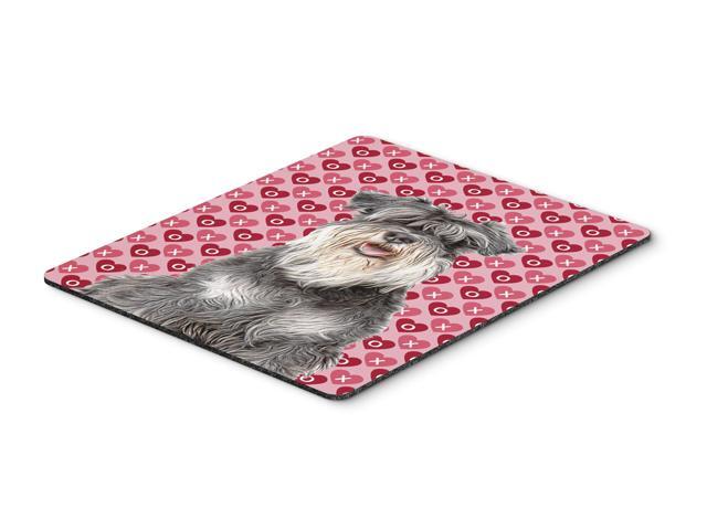Hearts Love and Valentine's Day Schnauzer Mouse Pad Hot Pad or Trivet KJ1192MP
