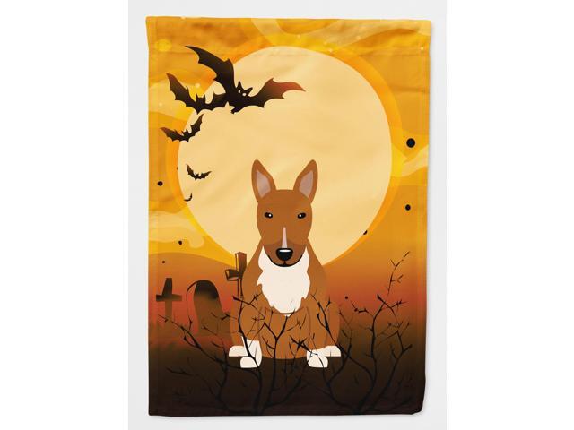 Halloween Bull Terrier Red Flag Canvas House Size BB4400CHF