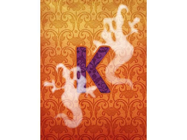 Halloween Ghost Letter K Monogram Initial Flag Garden Size CJ1040