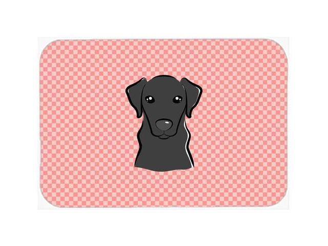 Checkerboard Pink Black Labrador Mouse Pad Hot Pad or Trivet BB1235MP