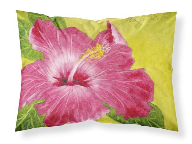 Hot Pink Hibiscus by Malenda Trick Fabric Standard Pillowcase TMTR0317PILLOWCASE