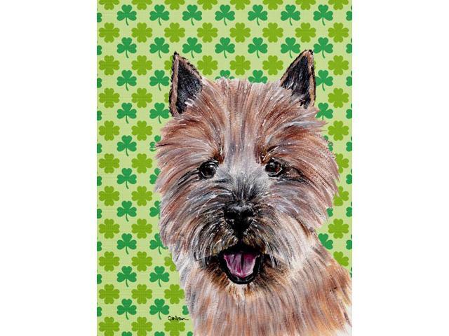 Norwich Terrier Lucky Shamrock St Patrick's Day Flag Garden Size SC9734GF