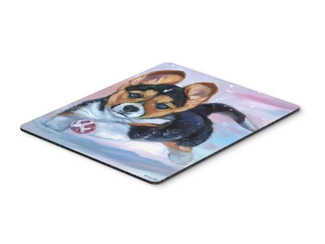 Puppy Chase Corgi Mouse Pad Hot Pad or Trivet 7371MP