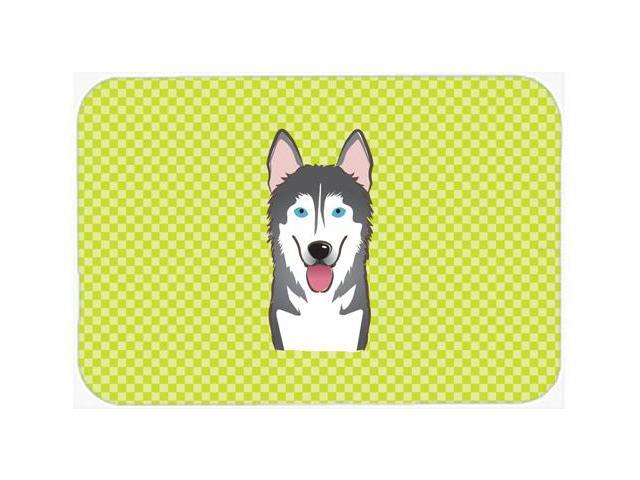 Checkerboard Lime Green Alaskan Malamute Mouse Pad Hot Pad or Trivet BB1280MP