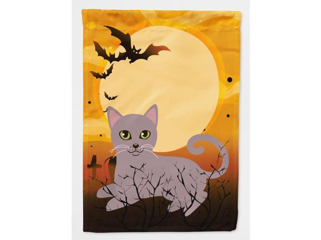 Halloween Russian Blue Cat Flag Canvas House Size BB4452CHF