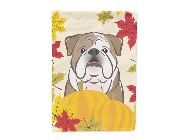 English Bulldog Thanksgiving Flag Canvas House Size BB2025CHF