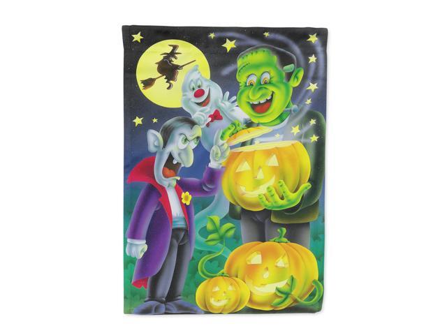 Halloween with Dracula and Frankenstein Flag Canvas House Size APH0935CHF