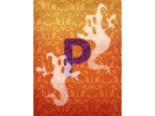 Halloween Ghost Letter P Monogram Initial Flag Garden Size CJ1040