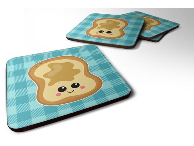 Set of 4 Peanut Butter Toast Foam Coasters Set of 4 BB6843FC