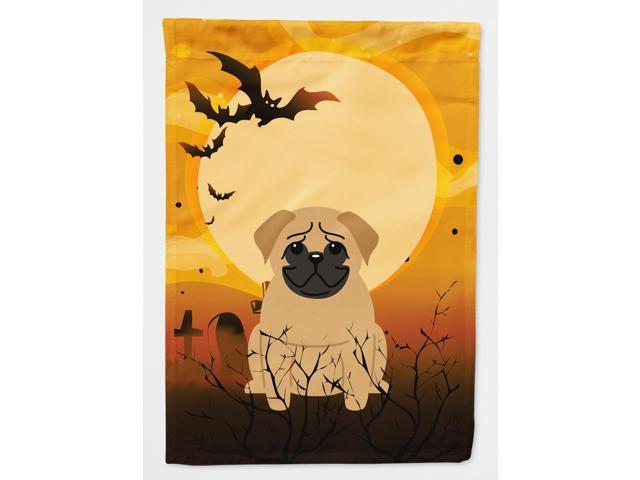 Halloween Pug Brown Flag Canvas House Size BB4273CHF