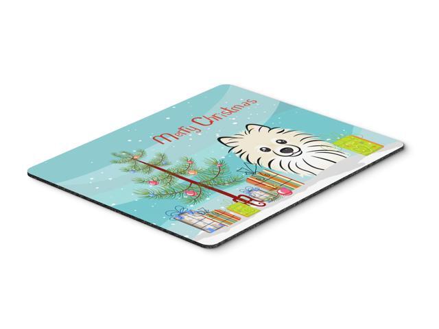 Christmas Tree and Pomeranian Mouse Pad Hot Pad or Trivet BB1579MP