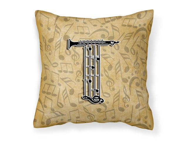 Letter T Musical Instrument Alphabet Canvas Fabric Decorative Pillow CJ2004-TPW1414