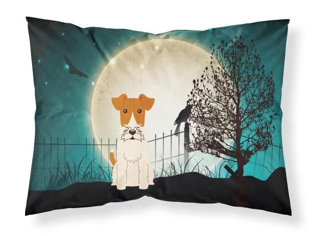 Halloween Scary Wire Fox Terrier Fabric Standard Pillowcase BB2291PILLOWCASE
