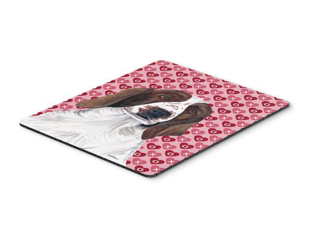 Welsh Springer Spaniel Hearts Love Valentine's Day Mouse Pad Hot Pad or Trivet