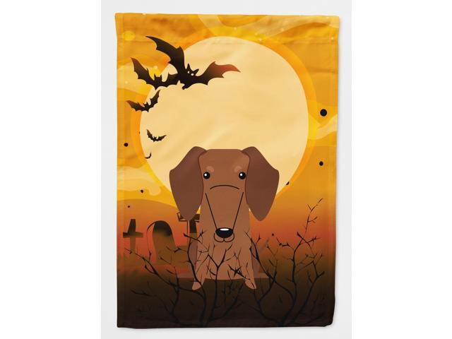 Halloween Dachshund Red Brown Flag Canvas House Size BB4396CHF