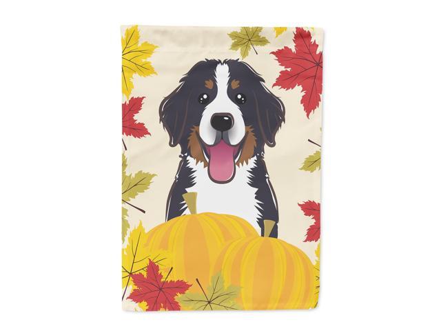 Bernese Mountain Dog Thanksgiving Flag Canvas House Size BB2043CHF