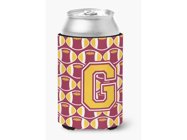 Letter G Football Maroon and Gold Can or Bottle Hugger CJ1081-GCC