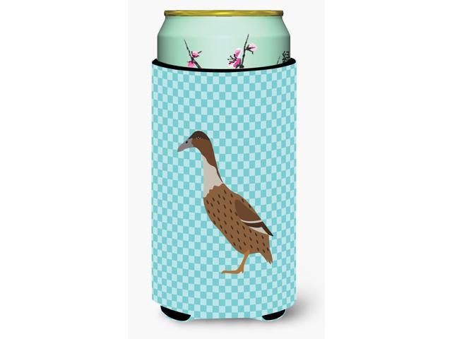 Dutch Hook Bill Duck Blue Check Tall Boy Beverage Insulator Hugger BB8035TBC