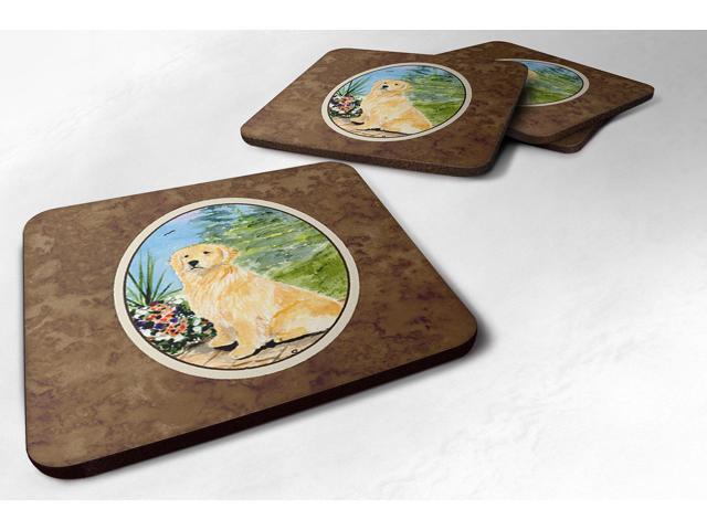 Set of 4 Golden Retriever Foam Coasters