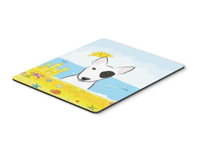 Bull Terrier Summer Beach Mouse Pad Hot Pad or Trivet BB2077MP