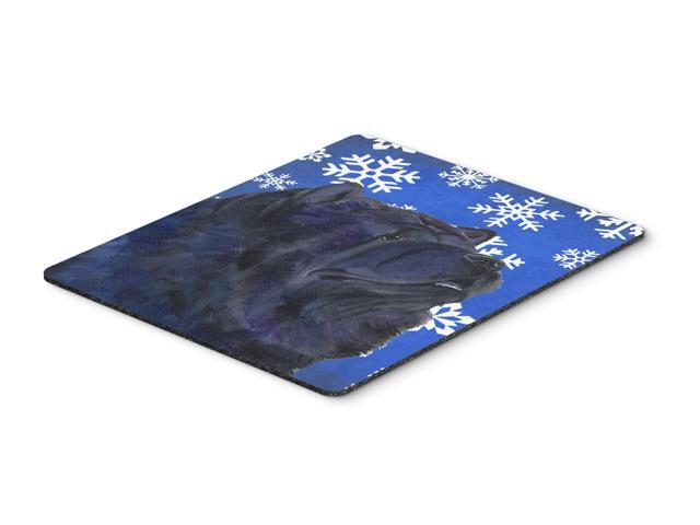 Chow Chow Winter Snowflakes Holiday Mouse Pad Hot Pad or Trivet