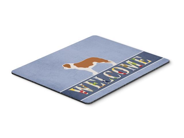 Saint Bernard Welcome Mouse Pad Hot Pad or Trivet BB5580MP