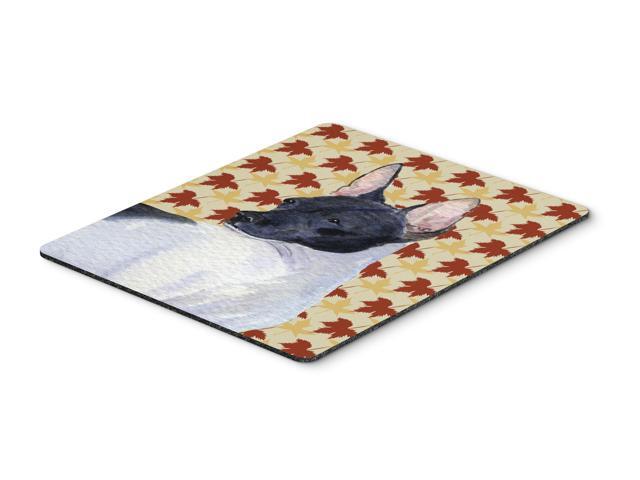 Rat Terrier Fall Leaves Portrait Mouse Pad Hot Pad or Trivet