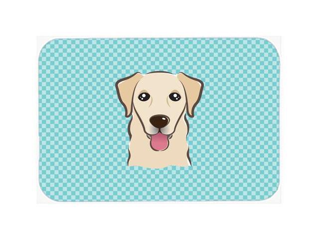 Checkerboard Blue Golden Retriever Mouse Pad Hot Pad or Trivet BB1190MP